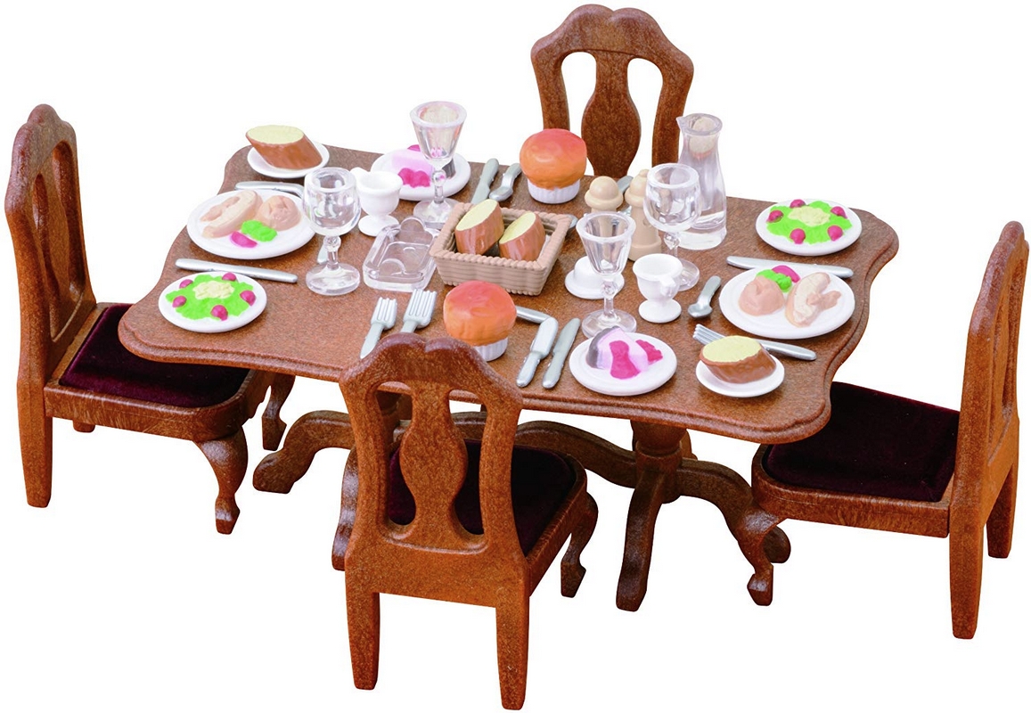 sylvanian families dining table set