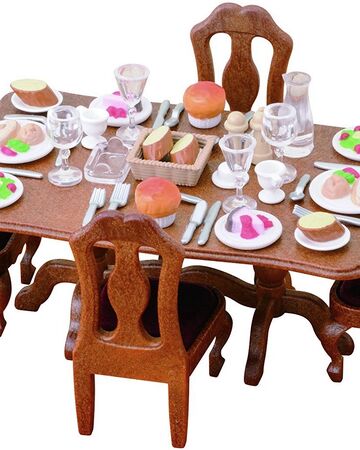 sylvanian families dining table set
