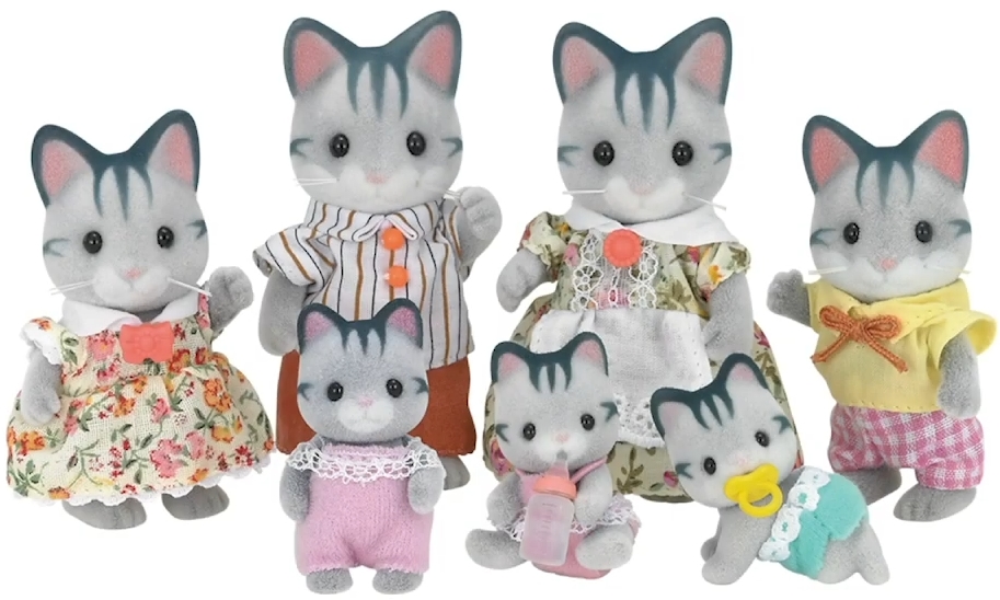 Grey Cat Family (Harvey) | Sylvanian 