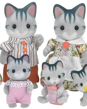 sylvanian families grey cat