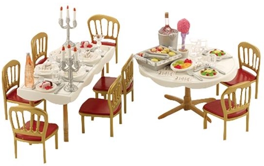 sylvanian families table and chairs