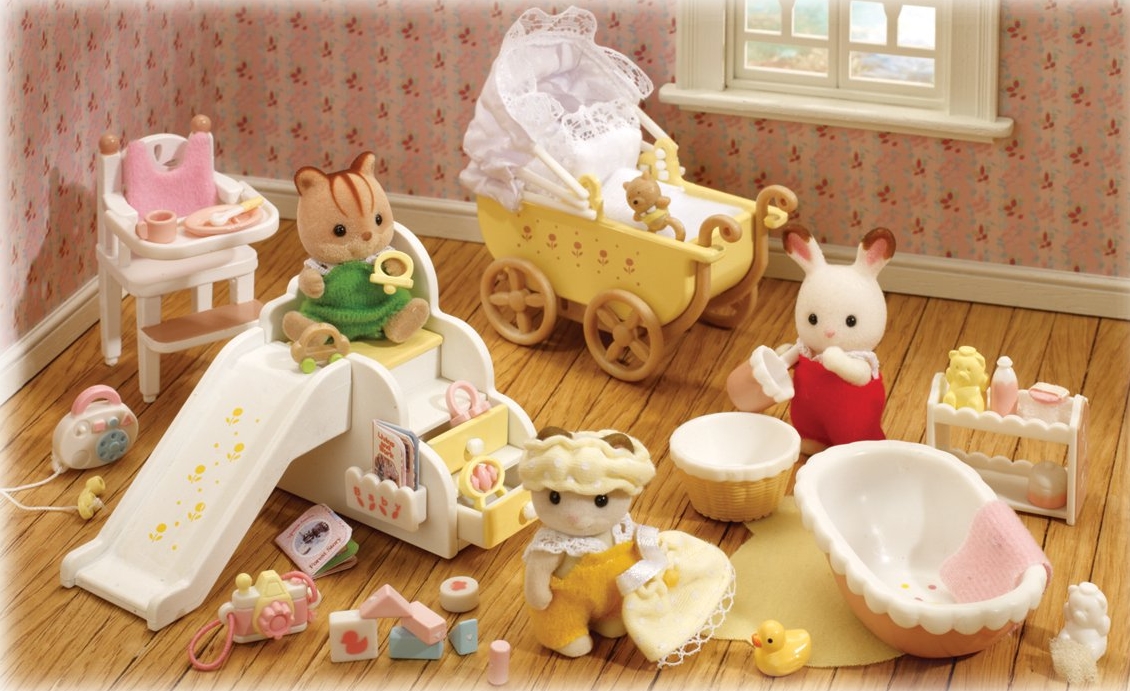 sylvanian families nursery room set