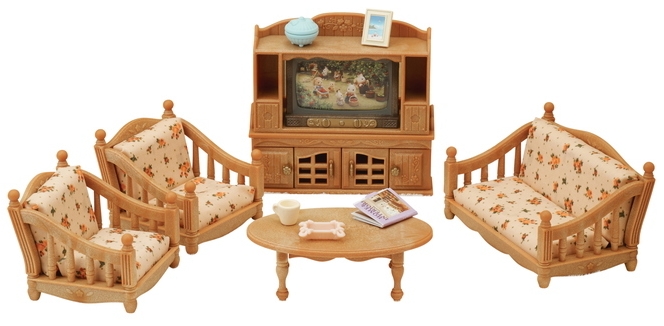 sylvanian families living room set