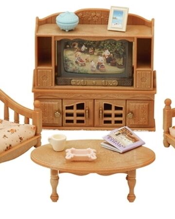 sylvanian families comfy living room set
