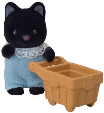 sylvanian families tuxedo cat baby