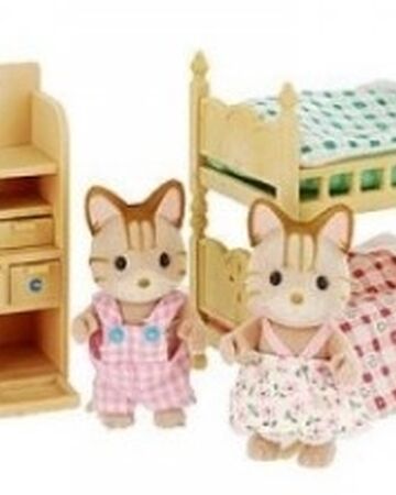 Striped Cat Brother With Sister Children Room Sylvanian