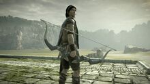 Wander holding the Ancient Bow