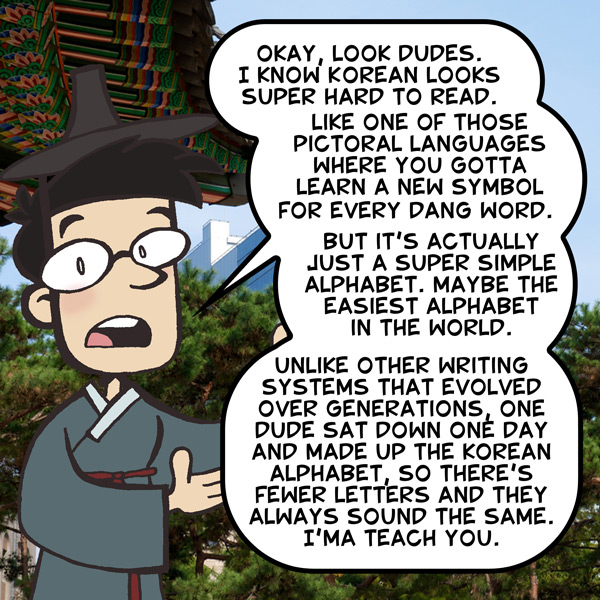learning korean alphabet