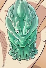 Fire Qilin Jade Waist Pendant