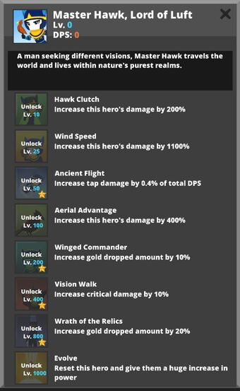 Master Hawk Lord Of Luft Tap Titans Wiki Fandom