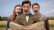 Doctor and the Ponds group scream