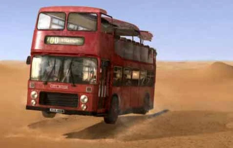 Image result for doctor who bus desert