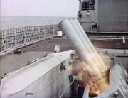 Navy ship weapons firing - Sea Devils