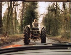 A tractor appears