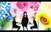 Yuuko sit on table between teiichi and okonogi copy