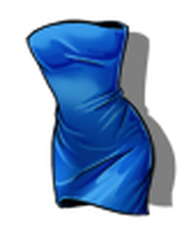 lapis strapless dress