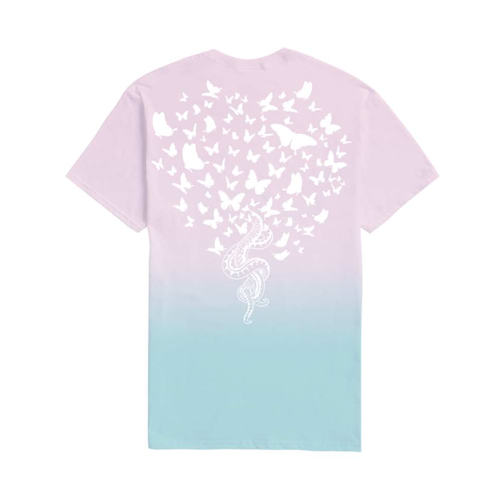 You Need To Calm Down Merchandise Pink And Blue Tee With Snakes And Butterflies Design Taylor Swift Wiki Fandom