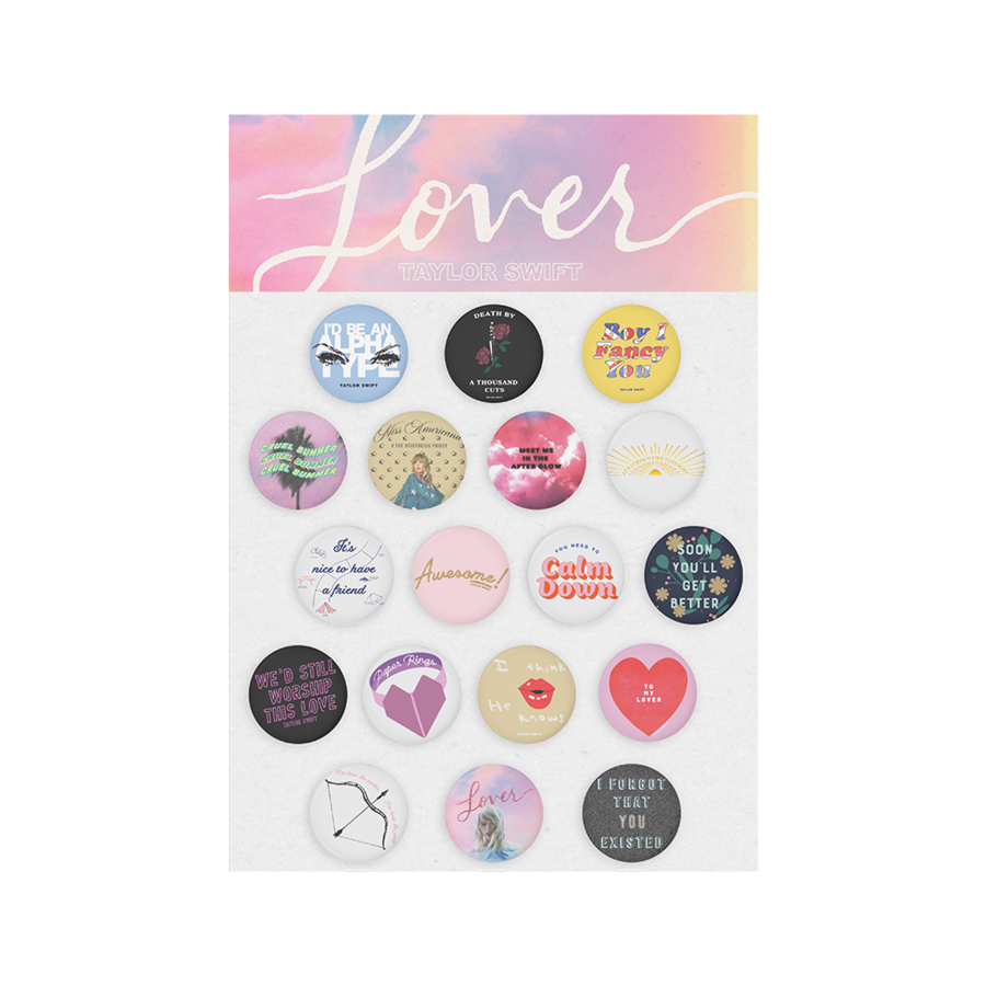 Lover Merchandise Album Tracklist Pin Set Taylor Swift Wiki Fandom