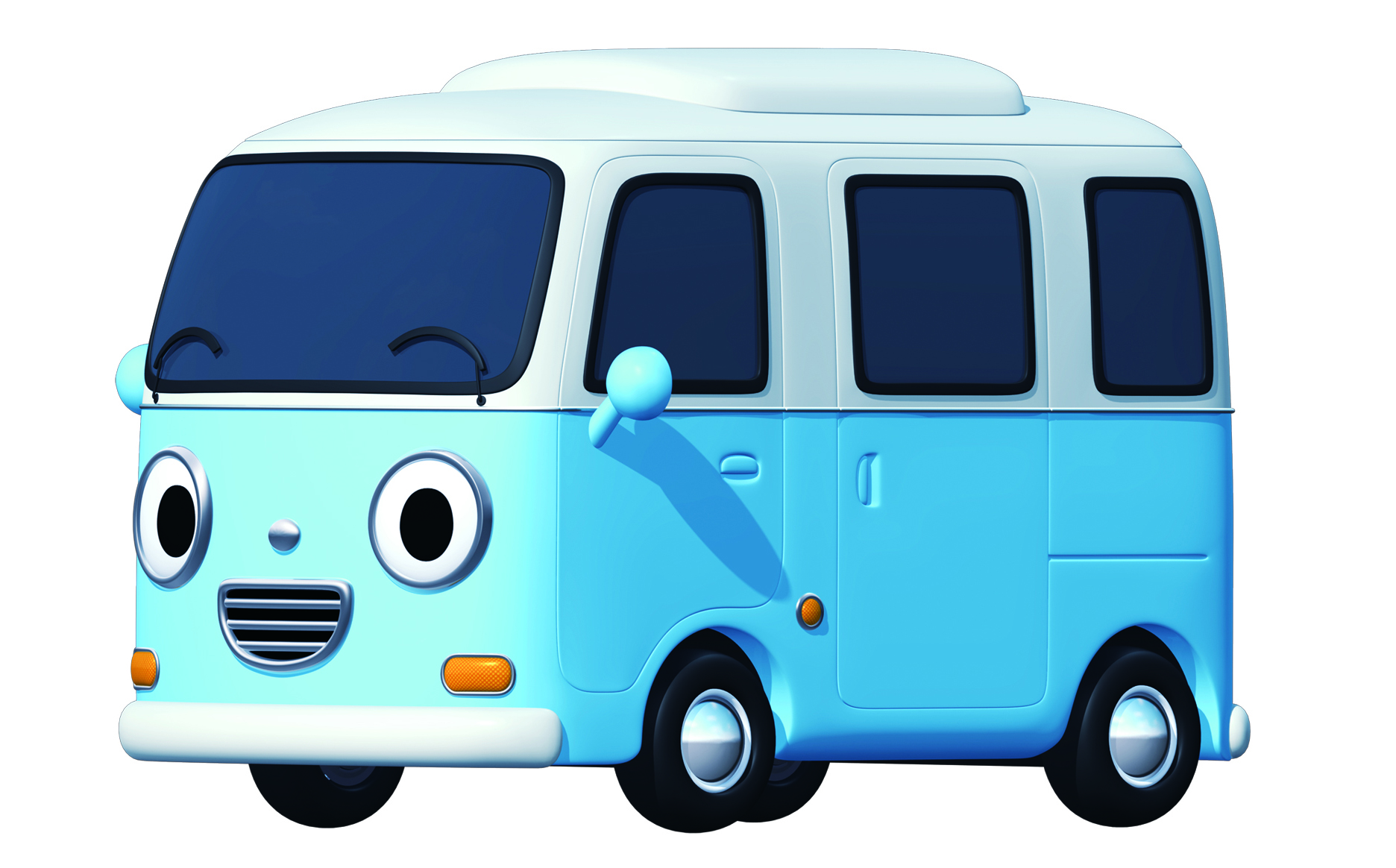 mini camper van who made his first appearance in "Tayo and Bong Bong" He appears in the app "Autism for Racing" His basis is a 1977 Volkswagen Type 2