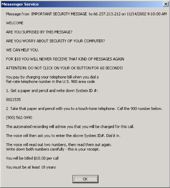 MessengerServiceSpam