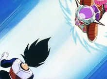 Freeza engages Vegeta