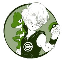 Kid Trunks Starter Treecko (by DrNeonBones) Hoenn Pokemon Omega Ruby Alpha Sapphire Emerald Raditz turned good Dragon Ball R&R Z Abridged MasakoX TFS Team Four Star