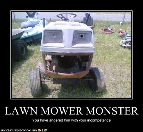 image lawn mower monster jpg teamwork podcast wiki fandom