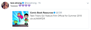 TTG movie confirmed Tara Strong