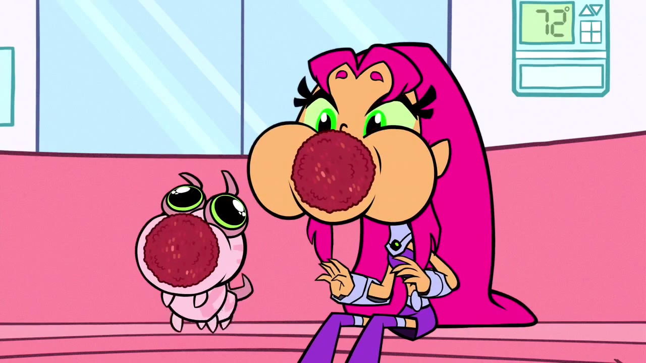 Image Starfire And Silkie Get Meatballs Png Teen Titans Go Wiki