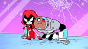 Red Raven Beats Cyborg Up