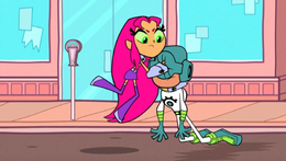 Starfire beats up See-More