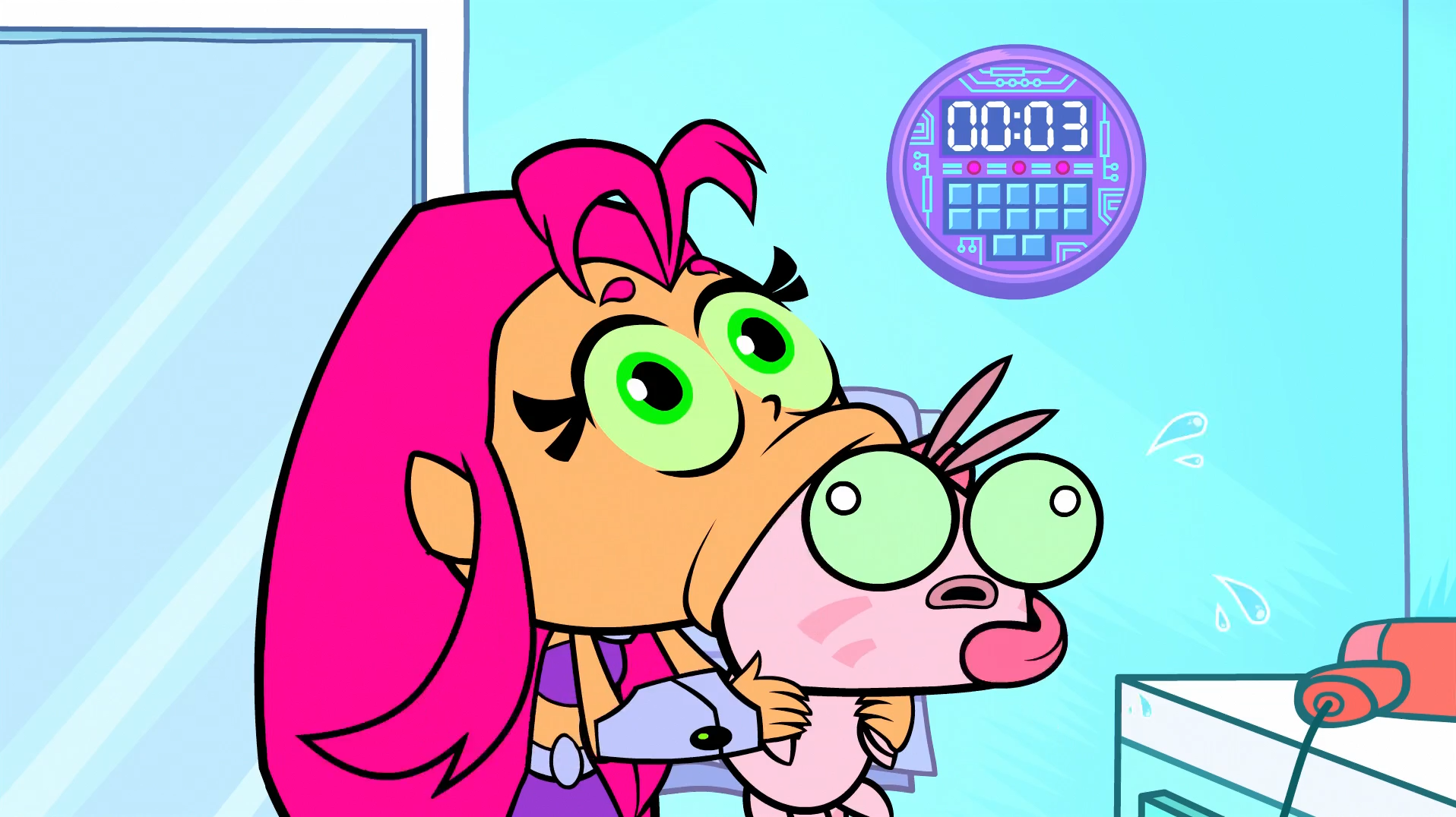 Image Starfire Cleaning Silkie Serious Business Png Teen Titans Go