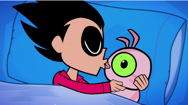 Image Robin Kissing Silkie Png Teen Titans Go Wiki Fandom