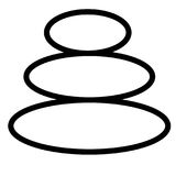 Symbols stacked rocks
