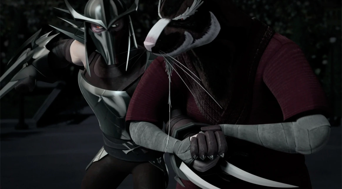 Image Splinter Stops Shredder From Stabbing Him.jpg Teenage Mutant