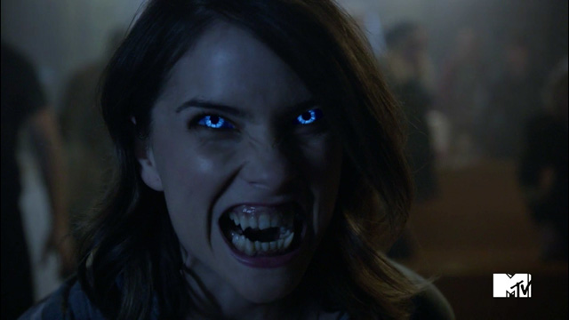 Image Shelley Hennig Malia Glowing Blue Eyes Teen Wolf Season 6