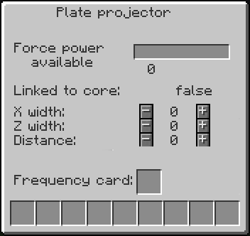 Plate Forcefield Projector Interface