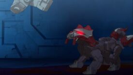 Grayden about to be hit by Bravenwolf