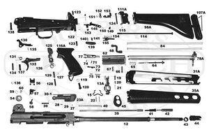 AR-18 disassembled