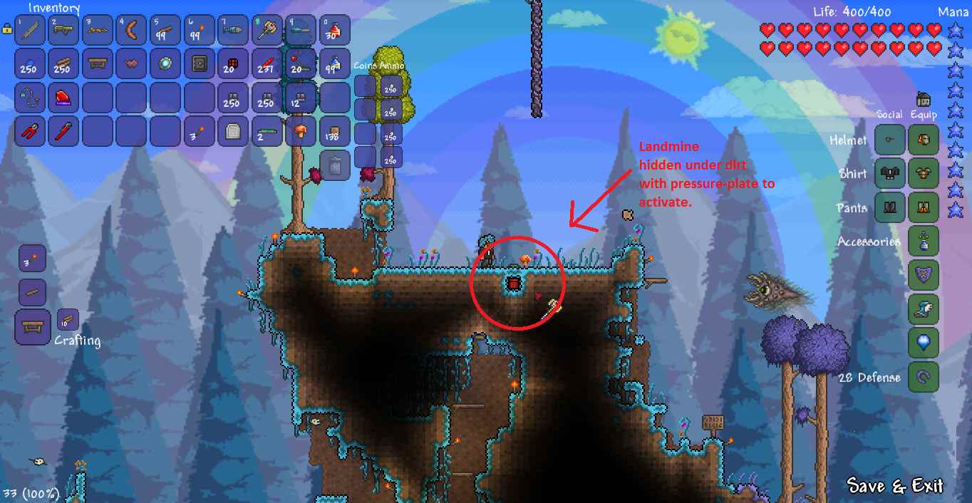 Карта со всеми вещами для terraria