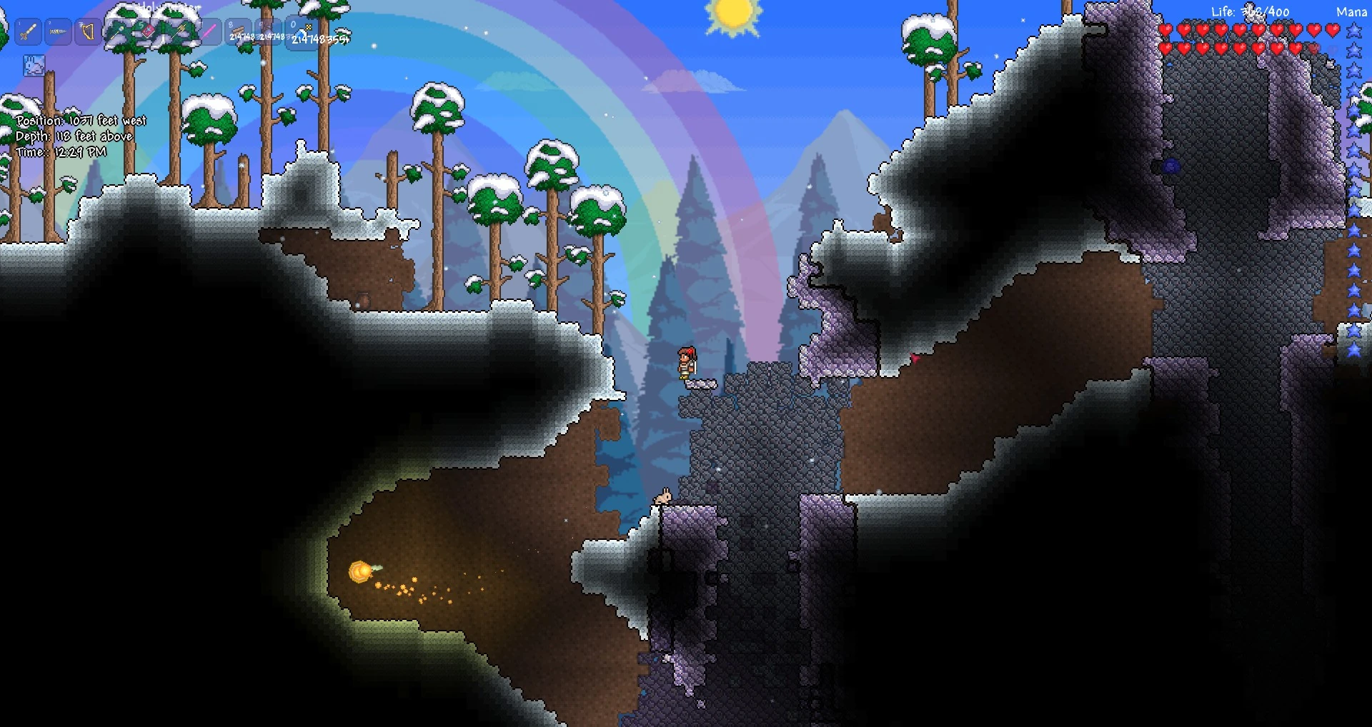 Image Terraria overlapping snow hallow corruption biomes.jpg