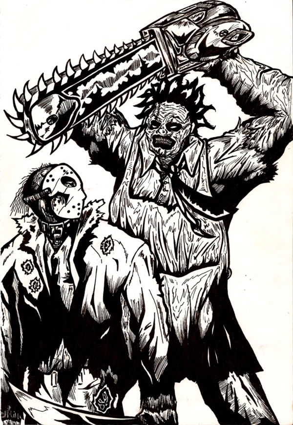 Image Jason vs leatherface by berty j a.png The Texas Chainsaw