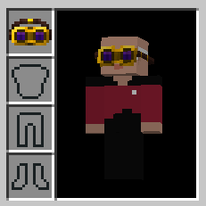 Player wearing goggles of revealing