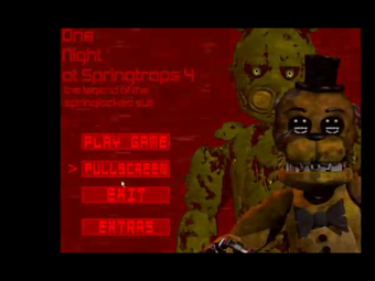 One Night At Springtrap S 4 The Adventure Of Gamers Wikia Fandom - one night at flumptys roblox