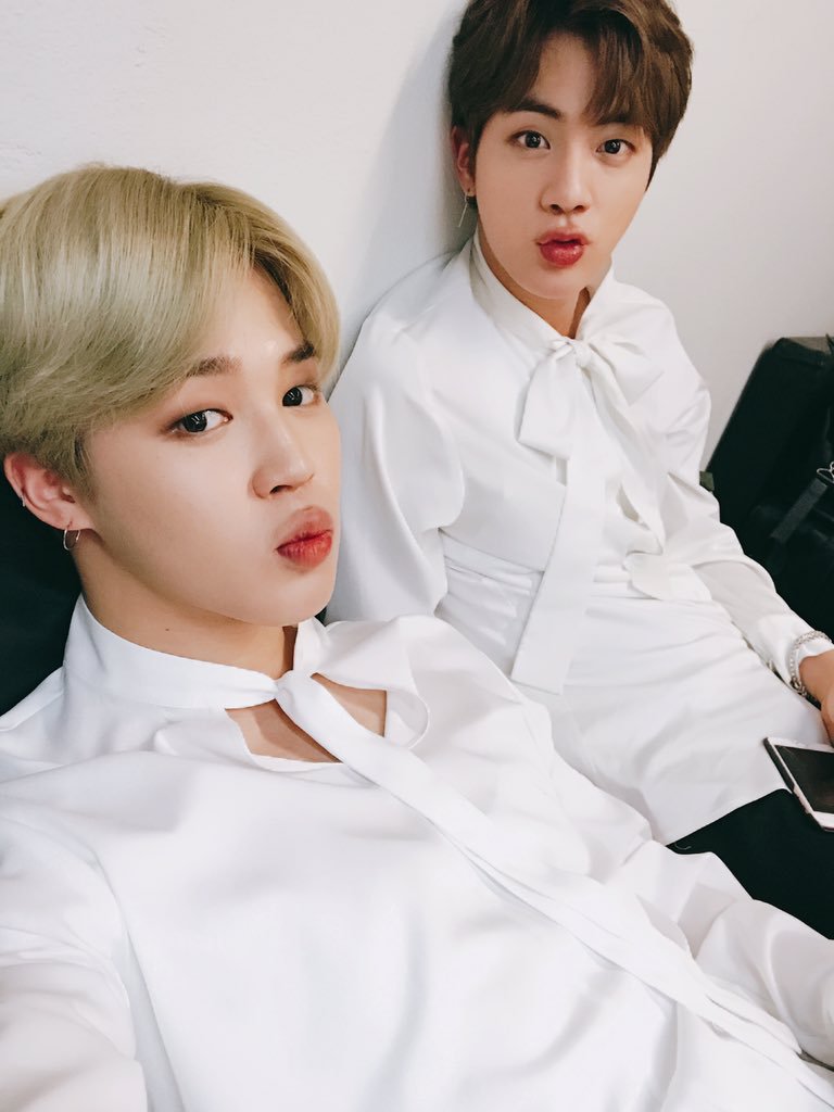 Image - Jimin and Jin Twitter March 18, 2017 (2).jpg | BTS Wiki