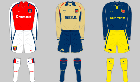 arsenal 2001 away kit