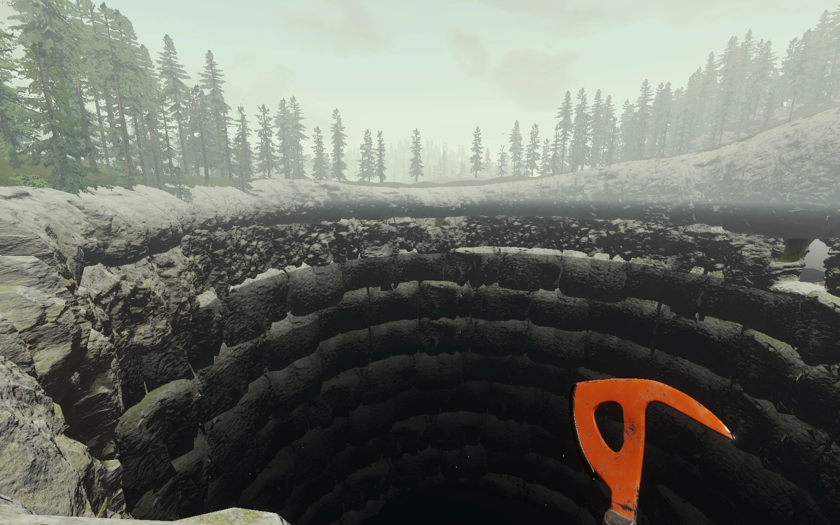 Изображение TheForest кратер 2.jpeg The Forest вики FANDOM