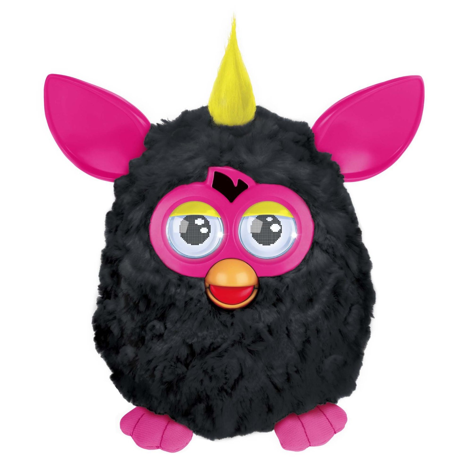 pink and black furby