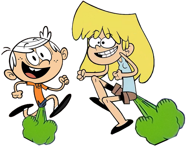 Image - Lincoln and Lori are having so much fun farting.png | The Loud ...