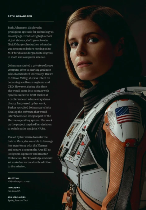 Beth Johanssen The Martian Wikia Fandom